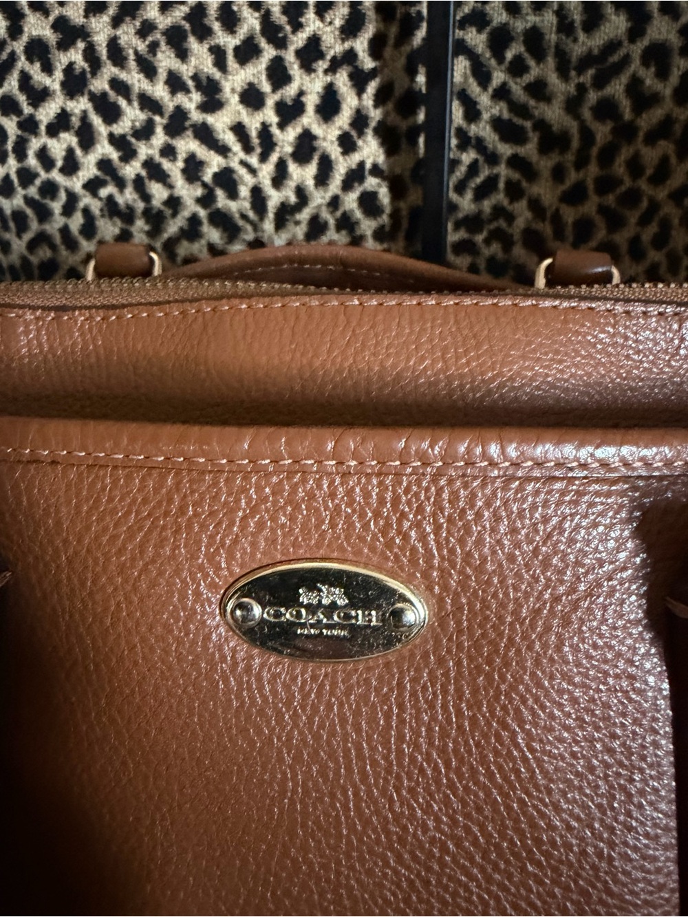 Coach Morgan Pebbled Leather Satchel in Saddle Brown - Picture 11 of 12